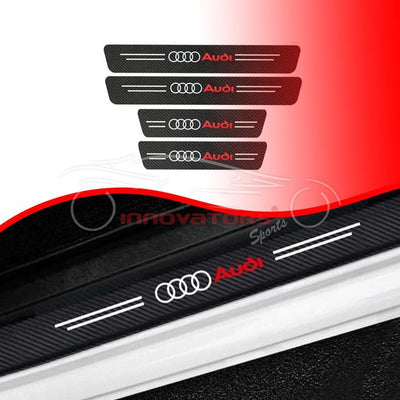 Audi LED Door Sill Plates Carbon Fiber