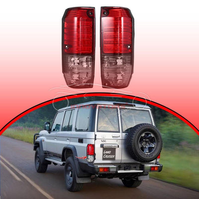 Toyota Prado FJ70 Taillights Tail Lamps Red Crystal 1988–1995