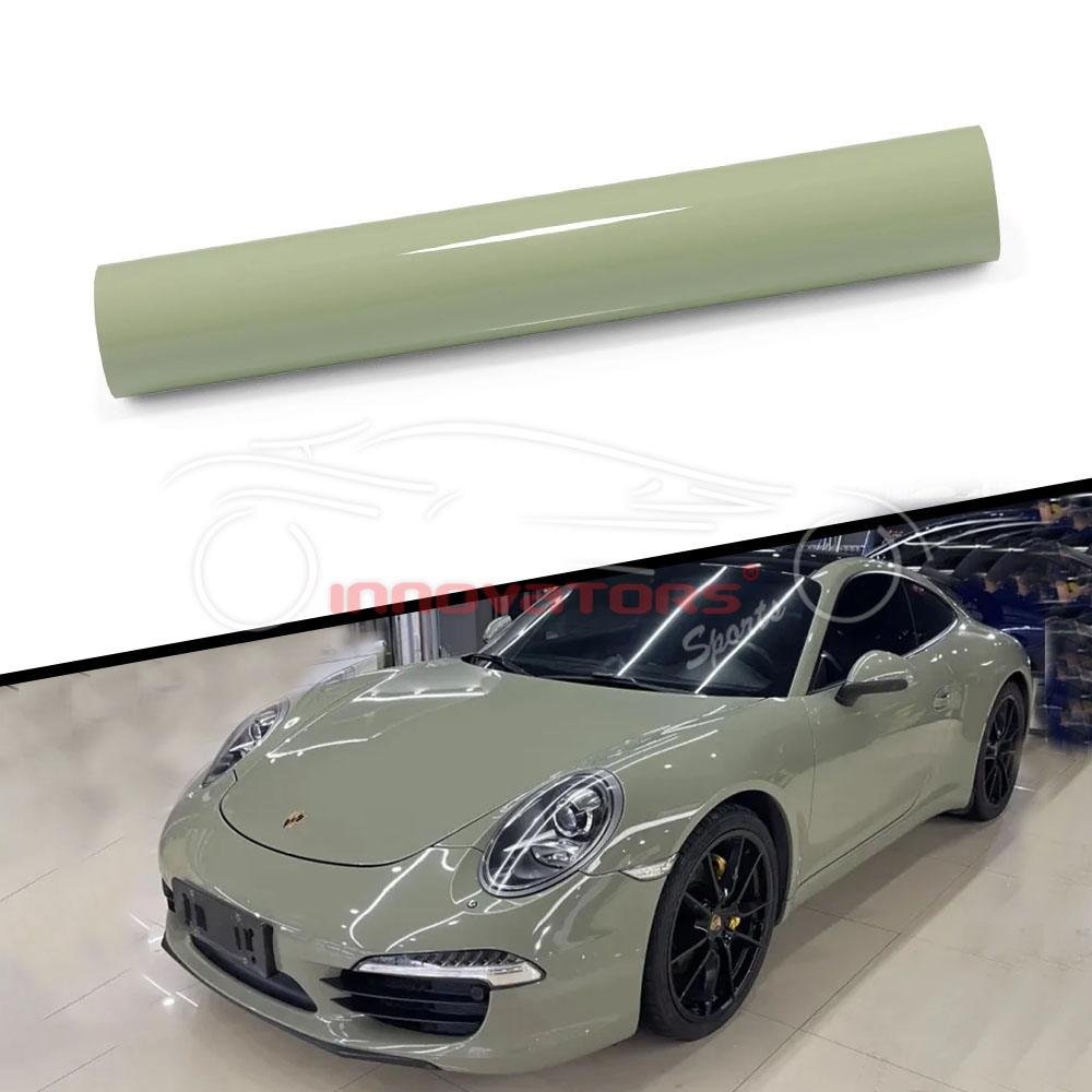 Car Wrap Crystal Khaki Green Color PPF Paint Protection Film
