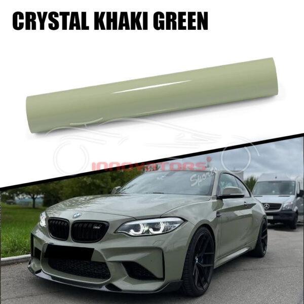 Car Wrap Crystal Khaki Green Color PPF Paint Protection Film