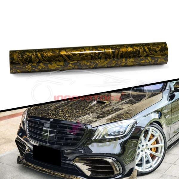 Car Wrap Fancy Carbon Fiber Gold PPF Paint Protection Film