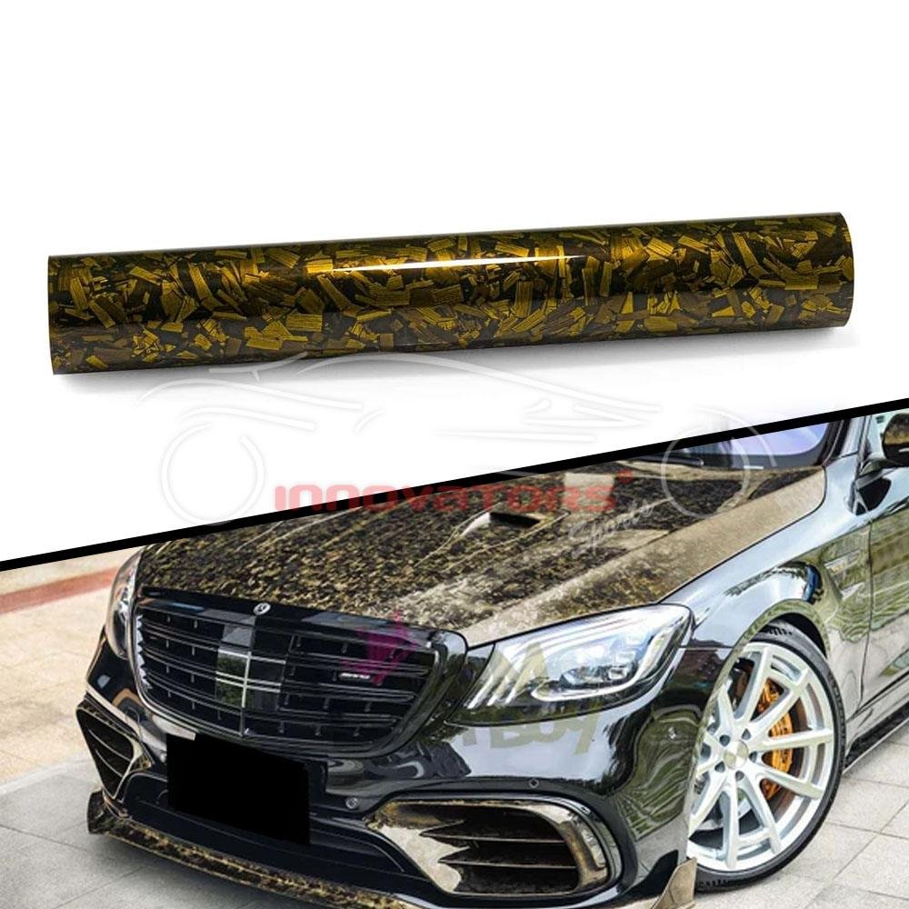 Car Wrap Fancy Carbon Fiber Gold PPF Paint Protection Film