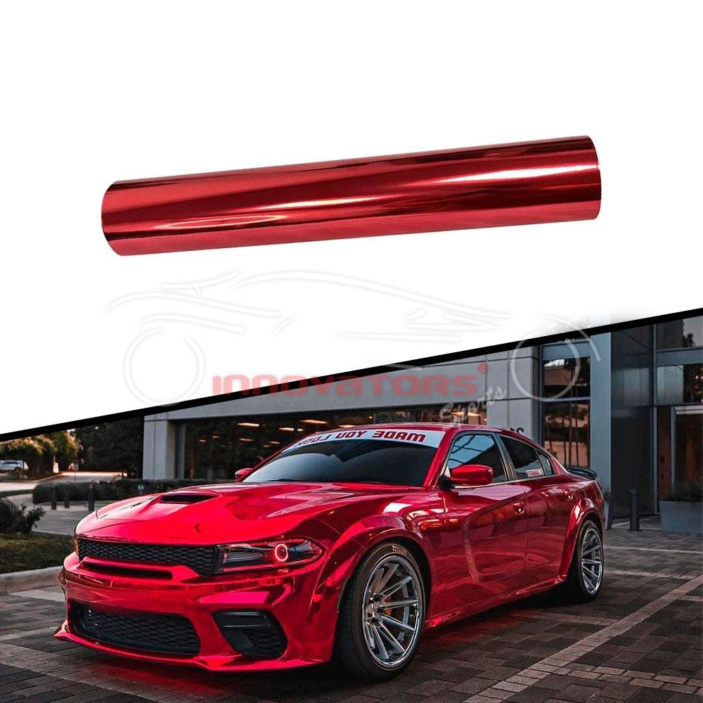 Car Wrap Red Colored Mirror Stretch Paint Protection Film