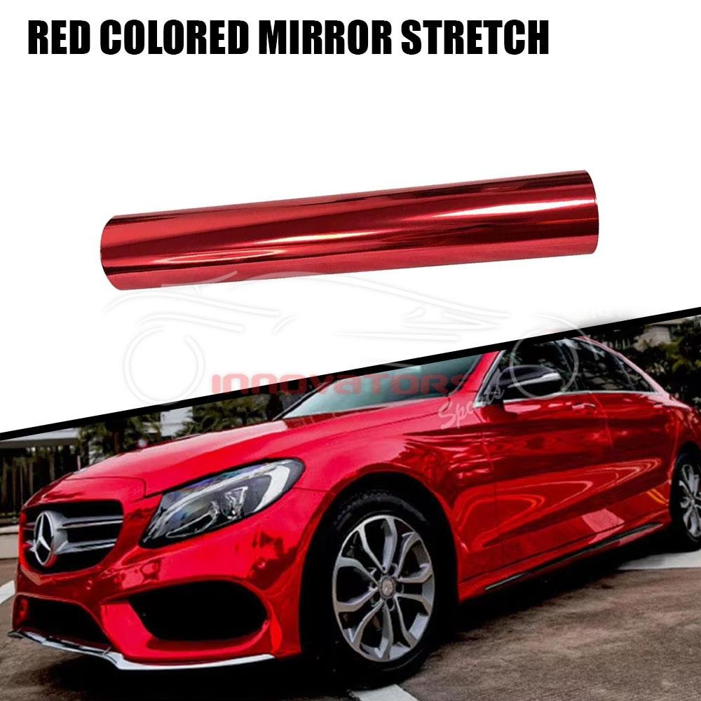 Car Wrap Red Colored Mirror Stretch Paint Protection Film