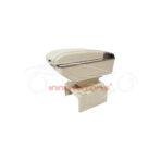 Car Universal Arm Rest 6 USB Beige Chrome - Center Console Storage Box Center Console Elbow Rest Arm Holder