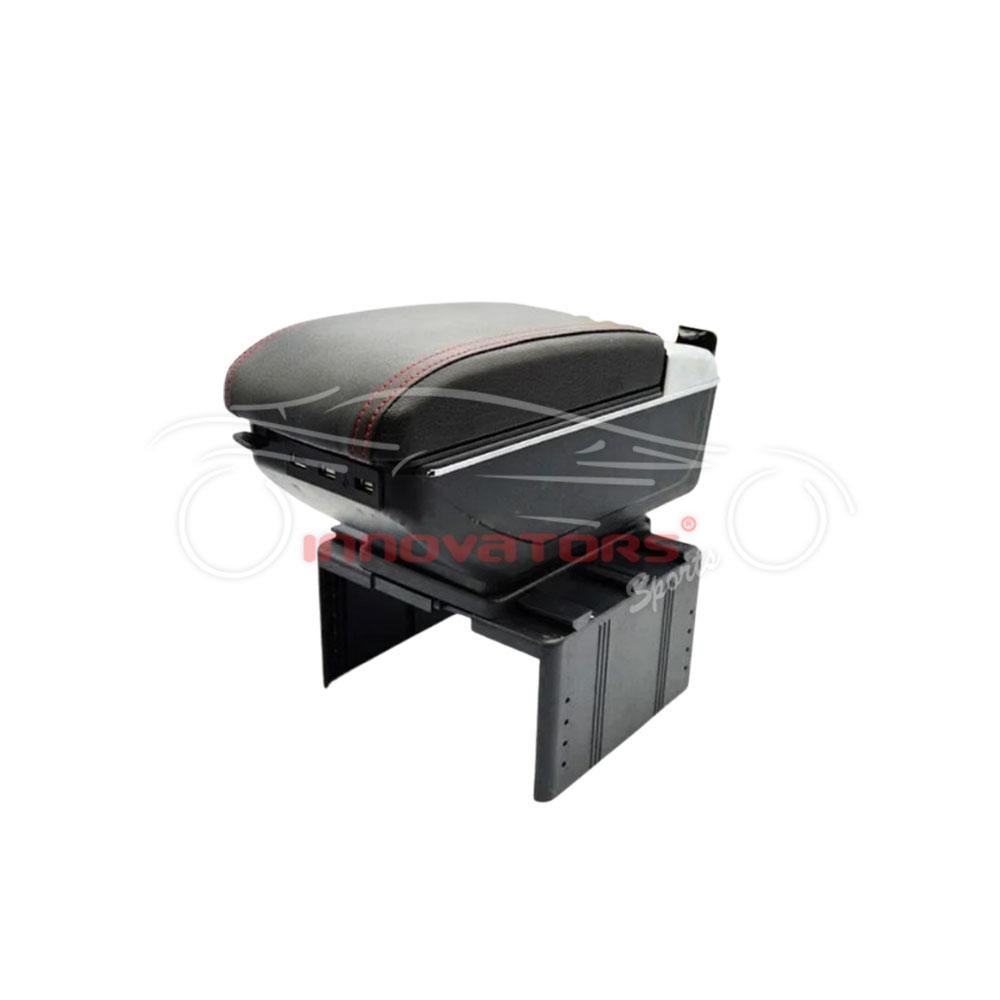 Car Universal Multi-Functional 6 USB Arm Rest Black Color