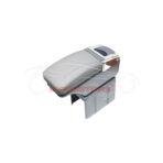 Arm Rest With Chrome Grey Universal - Center Console Storage Box Center Console Elbow Rest Arm Holder