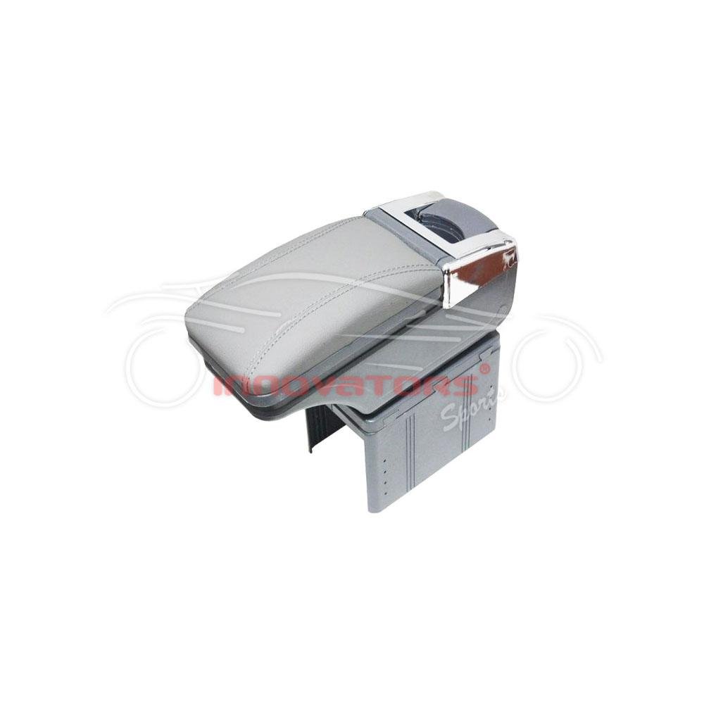 Arm Rest With Chrome Grey Universal - Center Console Storage Box Center Console Elbow Rest Arm Holder