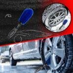 ALLOY WHEEL BRUSH BLUE AND BLACK {T-01}