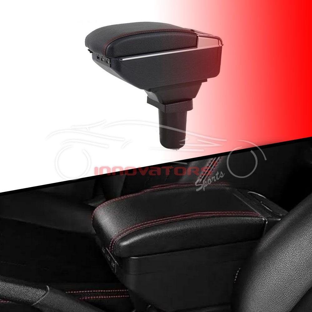Honda BRV 6 Usb Custom Fit OEM Original Style Arm Rest Black - Model 2017-2021