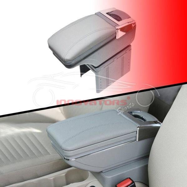 Arm Rest With Chrome Grey Universal - Center Console Storage Box Center Console Elbow Rest Arm Holder