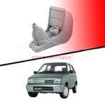 Suzuki Mehran Console Box With Carbon Fiber Cup Holder - Grey