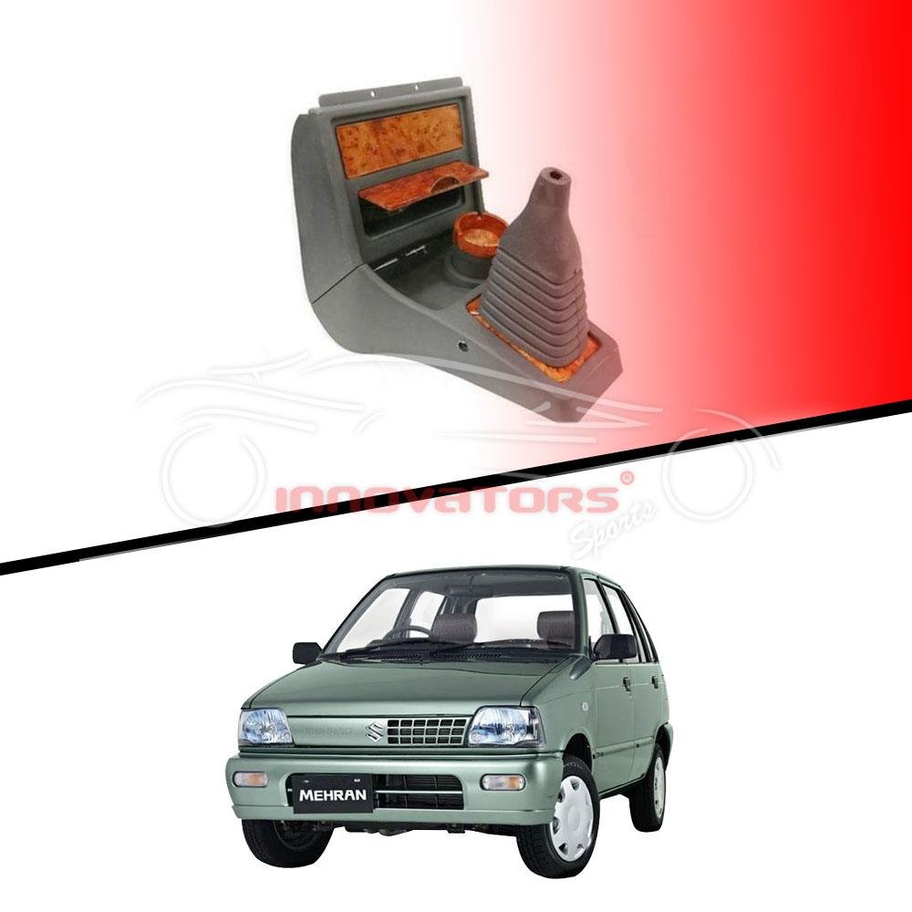 Suzuki Mehran Euro II Console Box Wooden Style With Cup Holder
