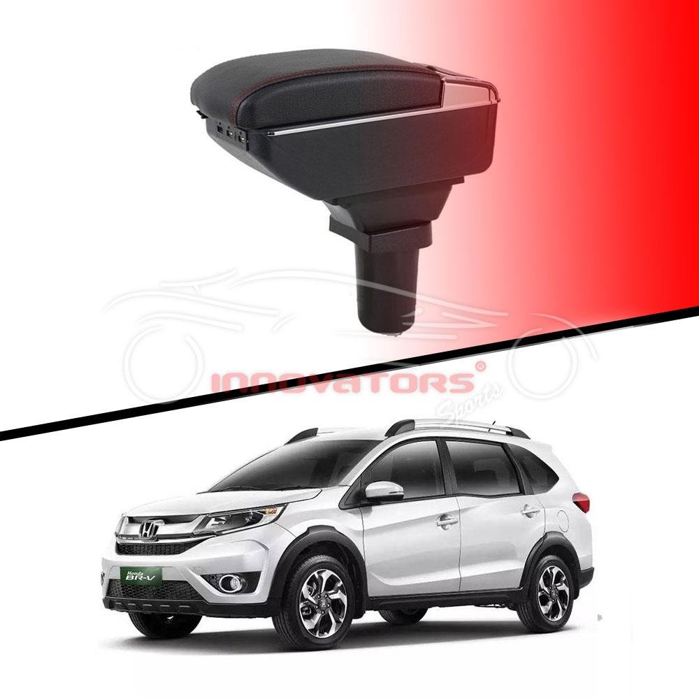 Honda BRV 6 Usb Custom Fit OEM Original Style Arm Rest Black - Model 2017-2021