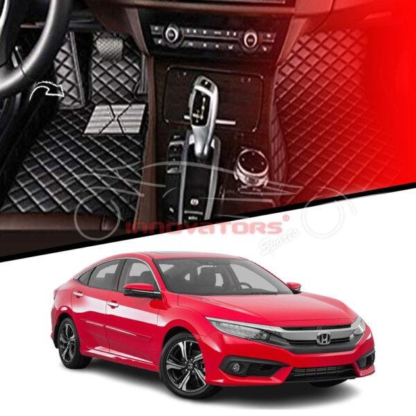 Honda Civic 7D Diamond Floor Mats 2016-2021