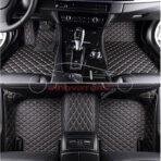 Honda Civic 7D Diamond Floor Mats Black with Black Stitch 2016-2021