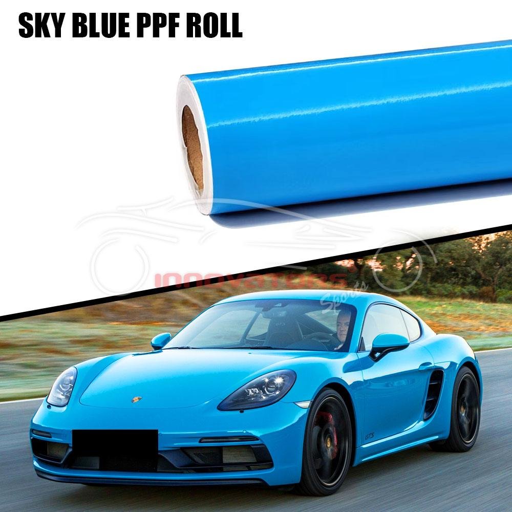Sky Blue Colored TPU PPF Car Paint Protection Film