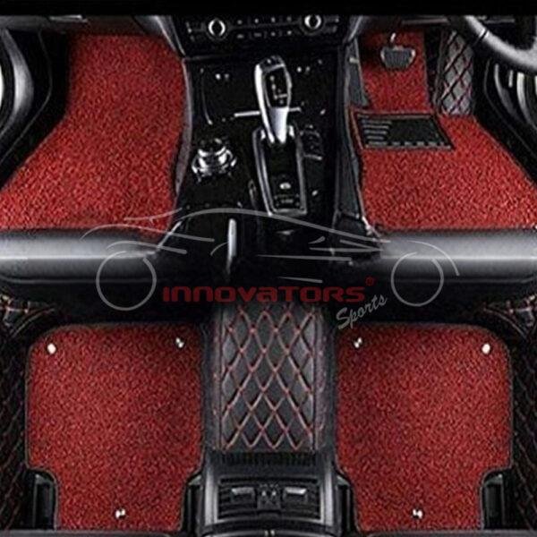 Honda Civic 9D Floor Mats Black Red Grass 2016-2021