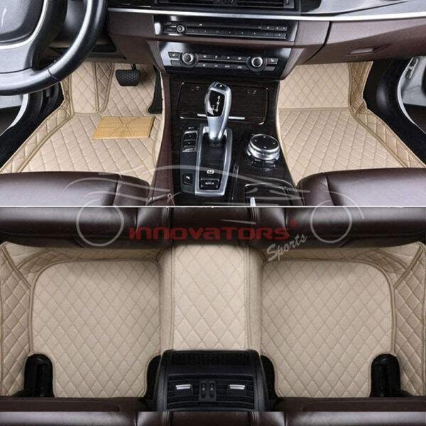 Honda Civic 7D Diamond Floor Mats Beige with Beige Stitch 2012-2015