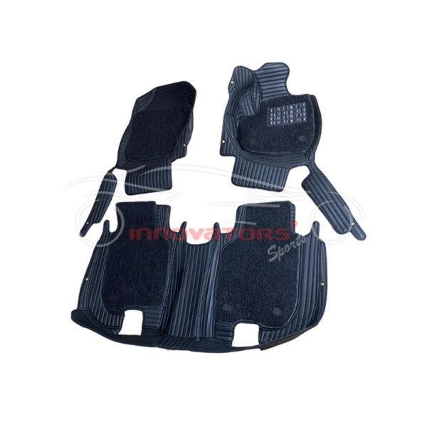 Honda Vezel HRV 9D Floor Mats Horizontal Stitch Black With Black Grass 2022