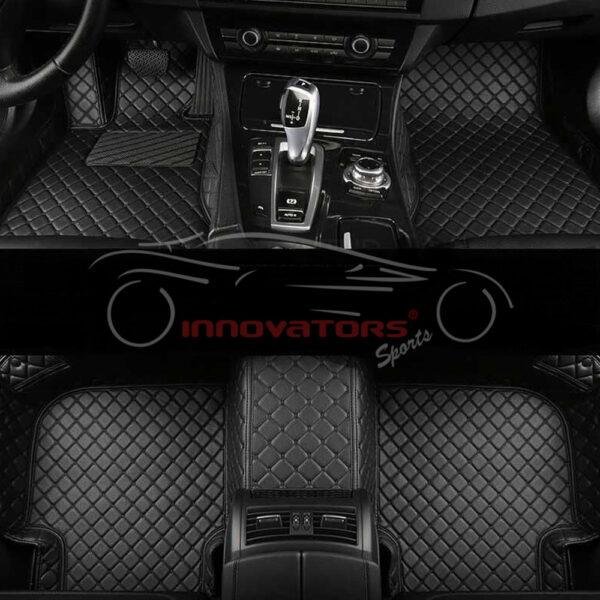 Toyota Prius 1.8 7D Diamond Floor Mats Black with Black Stitch 2012-2016