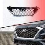 Hyundai Tucson Honey Comb Style Chrome And Black Front Grille - Model 2020-2024