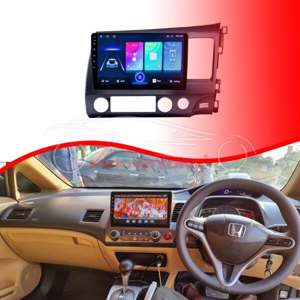 Honda Civic Reborn Android LCD Black 10 Inches - Model 2006-2012