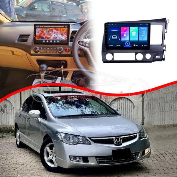 Honda Civic Reborn Android LCD Black 10 Inches - Model 2006-2012