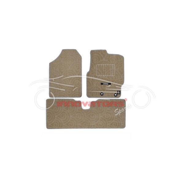 Toyota Yaris 2021–Present Premium Beige Carpet Car Floor Mat