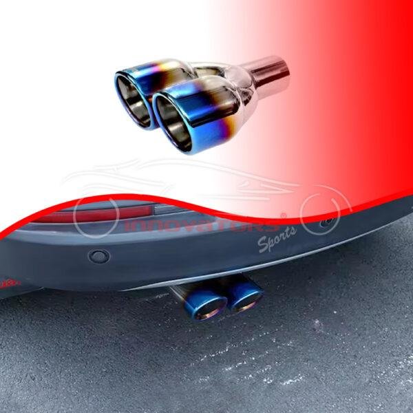 Double Tip Hks Burnt Tip Exhaust Silencer Muffler Tip