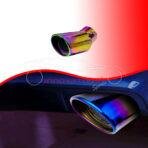 Universal Exhaust Silencer Tip Muffler Tip Full Titanium Burnt