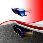 Remus Style Hks Double Muffler Burnt Tip Exhaust Silencer Muffler Tip