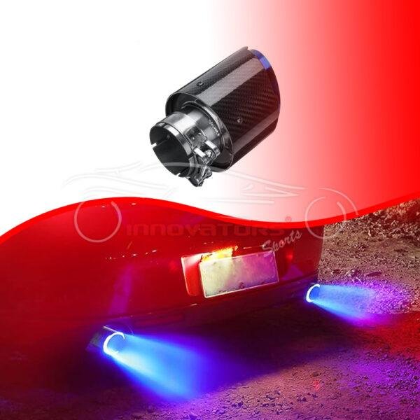 Carbon Fiber LED Exhaust Tip Muffler Pipe