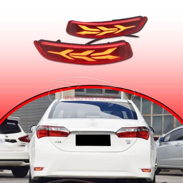 Toyota Corolla Rear Bumper Reflector Lamborghini Style 2014-2020