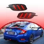 Honda Civic Reflectors Mustang Style 2016–2021