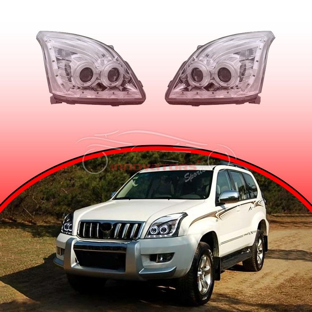 Toyota Prado FJ120 Head Lamps Chrome 2002-2008