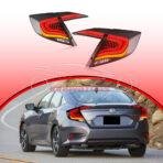 Honda Civic Rear Lamp Snake Style Smoked 2016–2020