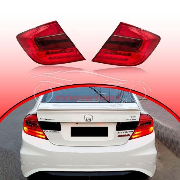 Honda Civic Rear Lamps Back Lights Red Smoke Taiwan 2012–2015