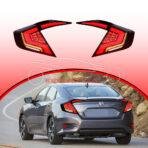 Honda Civic Rear Lamp Audi Style Smoked 2016-2020
