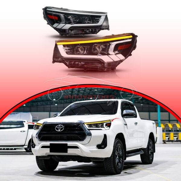 Toyota Hilux Revo Rocco Headlamps Headlights Lexus Design 2021-2023