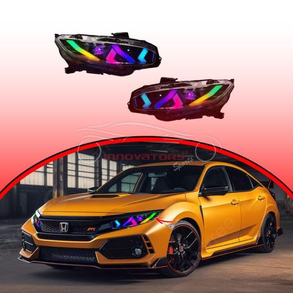 Honda Civic RGB Headlights Lamborghini Style 2016-2021