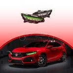 Honda Civic RGB Headlamps Headlights Audi Style 2016-2021