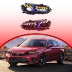 11th Gen Honda Civic Head Lights E-Tron GT Style Head Lamps
