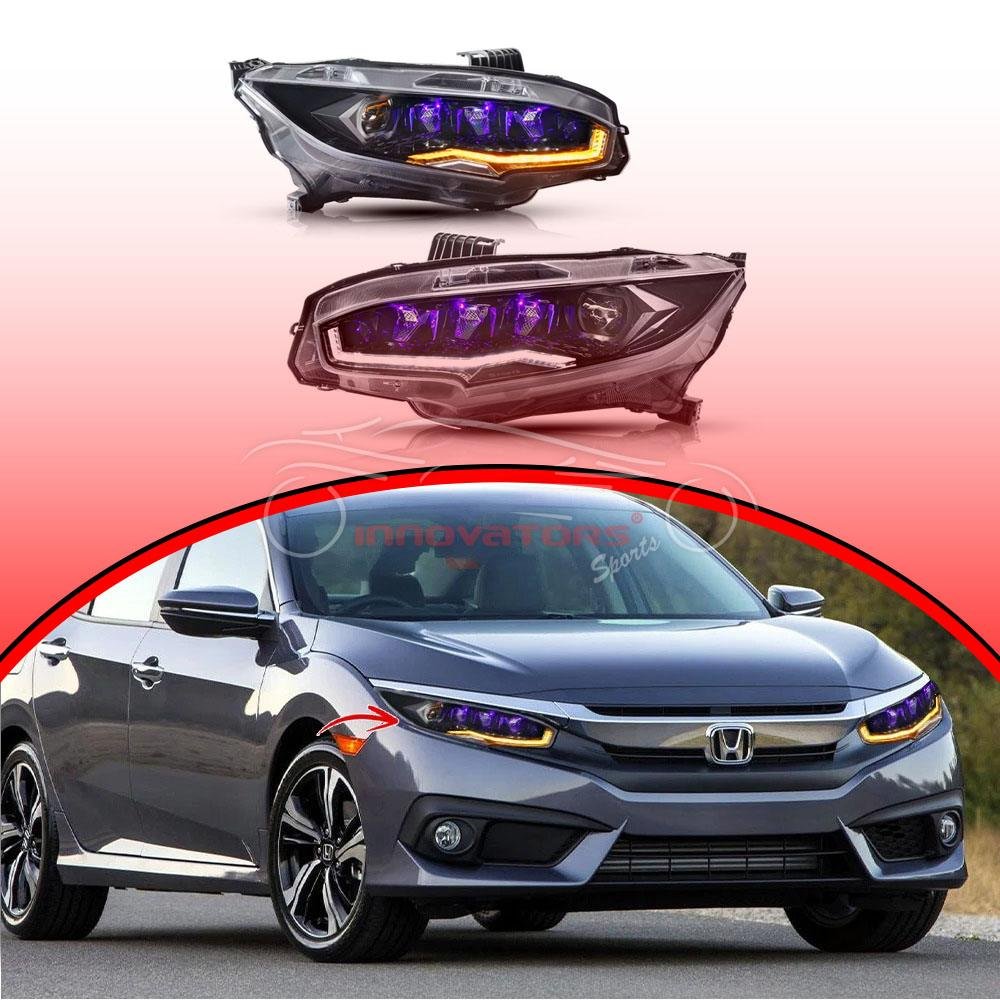 Honda Civic Headlamps Transformer Style 2016-2021