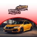 Honda Civic Headlights Audi Style Matrix Version 2016-2021