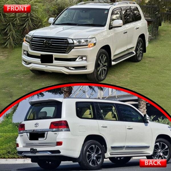 Toyota Land Cruiser LC200 Middle East Body Kit PC 2015-2021 - White V8 Middle East Bodykit