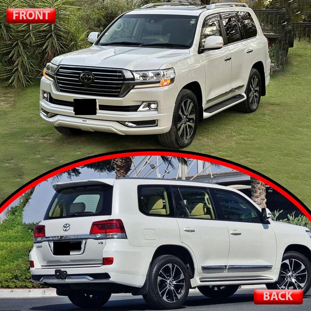 Toyota Land Cruiser LC200 Middle East Body Kit PC 2015-2021 - White V8 Middle East Bodykit