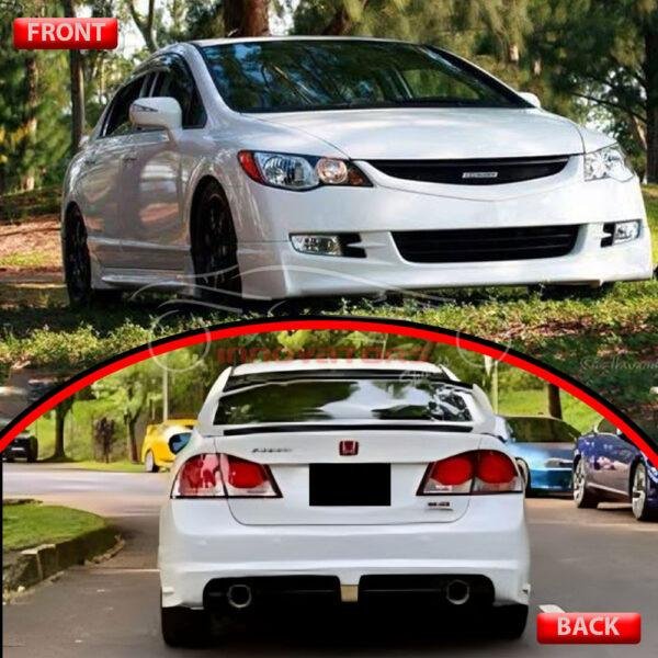 Honda Civic Reborn Body Kit Plastic - 4 Pcs 2006-2012