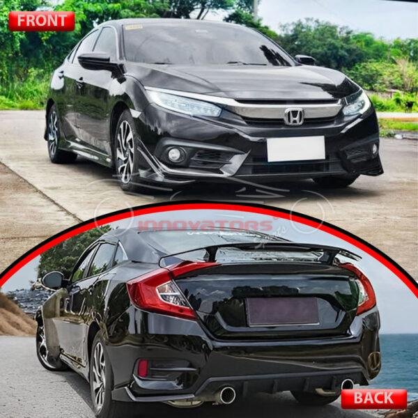 Honda Civic X Body Kit Plastic - 4 Pcs 2016-2021
