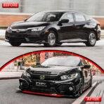 Honda Civic Body Kit Surrounded Style 2 Pc - Model 2016-2021